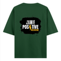 Oversized Classic T-Shirt | Unisex Oversized Fit | 100% Super-Combed Cotton, 240 GSM | Pre-Shrunk, Double-Stitched | Unisex | Personalized | DTG | Grunge | Positivity | Motivation | Everyday | Uplifting - back - Bottle Green - mockup 2