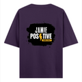 Oversized Classic T-Shirt | Unisex Oversized Fit | 100% Super-Combed Cotton, 240 GSM | Pre-Shrunk, Double-Stitched | Unisex | Personalized | DTG | Grunge | Positivity | Motivation | Everyday | Uplifting - back - Purple - mockup 2