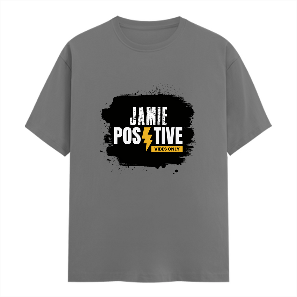 Men's Classic Crew T-Shirt | Regular Fit | 180 GSM Bio-Washed Cotton | DTG Printed | Double-Stitched Seams | Personalized | DTG | Grunge | Positivity | Motivation | Everyday | Uplifting - front - Charcoal Melange - mockup 1