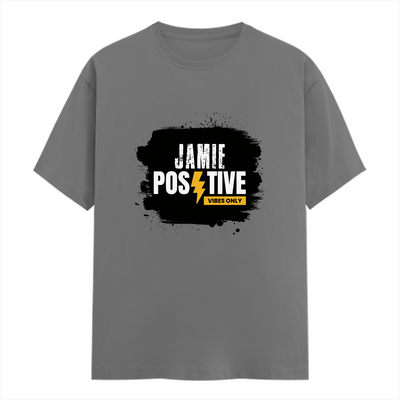 Men's Classic Crew T-Shirt | Regular Fit | 180 GSM Bio-Washed Cotton | DTG Printed | Double-Stitched Seams | Personalized | DTG | Grunge | Positivity | Motivation | Everyday | Uplifting - front - Charcoal Melange - mockup 1