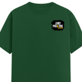 Female Classic Crew T-Shirt | Regular Fit | 180 GSM Bio-Washed Cotton Blend | Double Stitched Seam | Women's | Personalized | DTG | Grunge | Positivity | Motivation | Everyday | Uplifting - left pocket - Bottle Green - mockup 3