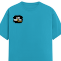 Female Classic Crew T-Shirt | Regular Fit | 180 GSM Bio-Washed Cotton Blend | Double Stitched Seam | Women's | Personalized | DTG | Grunge | Positivity | Motivation | Everyday | Uplifting - right pocket - SkyBlue - mockup 4