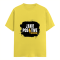 Female Classic Crew T-Shirt | Regular Fit | Women | 180 GSM Bio-Washed Cotton Blend | DTG | Pre-Shrunk | Double Stitched | Personalized | Grunge | Positivity | Motivation | Everyday | Uplifting - front - New Yellow - mockup 1