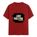 Female Classic Crew T-Shirt | Regular Fit | Women | 180 GSM Bio-Washed Cotton Blend | DTG | Pre-Shrunk | Double Stitched | Personalized | Grunge | Positivity | Motivation | Everyday | Uplifting - front - Red - mockup 1