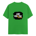 Female Classic Crew T-Shirt | Regular Fit | Women | 180 GSM Bio-Washed Cotton Blend | DTG | Pre-Shrunk | Double Stitched | Personalized | Grunge | Positivity | Motivation | Everyday | Uplifting - back - Flag Green - mockup 2