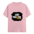 Female Classic Crew T-Shirt | Regular Fit Women's | 180 GSM Bio-Washed Cotton | Double Stitched, Pre-Shrunk | Personalized | DTG | Grunge | Positivity | Motivation | Everyday | Uplifting - front - Light Baby Pink - mockup 1