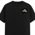 Female Classic Crew T-Shirt | Regular Fit Women's | 180 GSM Bio-Washed Cotton | Double Stitched, Pre-Shrunk | Personalized | DTG | Grunge | Positivity | Motivation | Everyday | Uplifting - left pocket - Black - mockup 3