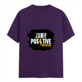 Female Classic Crew T-Shirt | Women's Regular Fit | 180 GSM Bio-Washed Cotton Blend | Double Stitched Seam | Folded Neck | Women | Personalized | DTG | Grunge | Positivity | Motivation | Everyday | Uplifting - front - Purple - mockup 1
