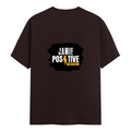 Female Classic Crew T-Shirt | Women's Regular Fit | 180 GSM Bio-Washed Cotton Blend | Double Stitched Seam | Folded Neck | Women | Personalized | DTG | Grunge | Positivity | Motivation | Everyday | Uplifting - back - Coffee Brown - mockup 2