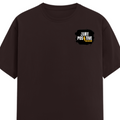 Female Classic Crew T-Shirt | Women's Regular Fit | 180 GSM Bio-Washed Cotton Blend | Double Stitched Seam | Folded Neck | Women | Personalized | DTG | Grunge | Positivity | Motivation | Everyday | Uplifting - left pocket - Coffee Brown - mockup 3