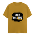 Female Classic Crew T-Shirt | Women's Regular Fit | 180 GSM Bio-Washed Cotton Blend | Pre-Shrunk, Double Stitched | Women | Personalized | DTG | Grunge | Positivity | Motivation | Everyday | Uplifting - front - Mustard Yellow - mockup 1
