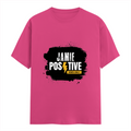 Female Classic Crew T-Shirt | Women's Regular Fit | 180 GSM Bio-Washed Cotton Blend | Pre-Shrunk, Double Stitched | Women | Personalized | DTG | Grunge | Positivity | Motivation | Everyday | Uplifting - front - Pink - mockup 1