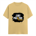 Women's Classic Crew T-Shirt | Regular Fit | 180 GSM Bio-Washed Cotton | DTG Print | Double Stitched | Pre-Shrunk | Personalized | DTG | Grunge | Positivity | Motivation | Everyday | Uplifting - front - Beige - mockup 1
