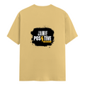 Women's Classic Crew T-Shirt | Regular Fit | 180 GSM Bio-Washed Cotton | DTG Print | Double Stitched | Pre-Shrunk | Personalized | DTG | Grunge | Positivity | Motivation | Everyday | Uplifting - back - Beige - mockup 2