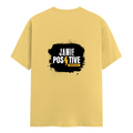 Women's Classic Crew T-Shirt | Regular Fit | 180 GSM Bio-Washed Cotton | DTG Print | Double Stitched | Pre-Shrunk | Personalized | DTG | Grunge | Positivity | Motivation | Everyday | Uplifting - back - Yellow - mockup 2