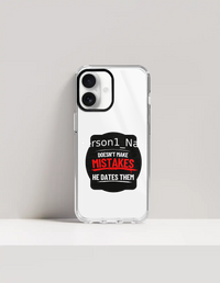 Hard Clear Case | iPhone | TPU Sides & PC Back | Detachable Camera Protector, Scratch-Proof | Unisex | Personalized | Humorous | Humor | Relationships | Everyday | Amusing