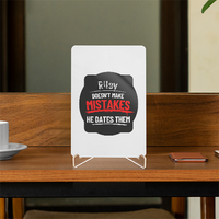 Acrylic Display Stand | 4x6 Inch | Clear Acrylic | UV Printed Tabletop | Customizable | Unisex | Personalized | Humorous | Humor | Relationships | Everyday | Amusing
