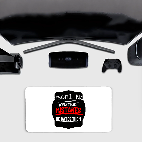Gaming Pad | Extended 60x30cm & 80x33cm | Sublimation Print | 3mm Thick, Skid-Proof Grip, Stitched Edges | Unisex | Personalized | Humorous | Humor | Relationships | Everyday | Amusing - front_80x33cm - mockup 1