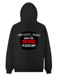 Pullover Hoodie | Unisex Regular Fit | Tri-Layer Cotton Blend | DTG | All-Season Comfort, Ribbed Cuff & Hem | Adults | Personalized | Humorous | Humor | Relationships | Everyday | Amusing - back - Black - mockup 2