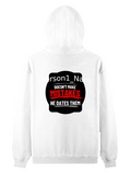 Pullover Hoodie | Unisex Regular Fit | Tri-Layer Cotton Blend | DTG | All-Season Comfort, Ribbed Cuff & Hem | Adults | Personalized | Humorous | Humor | Relationships | Everyday | Amusing - back - White - mockup 2