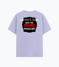 Cotton Stretch T-Shirt | Unisex Fit | 95% Cotton 5% Spandex Blend | DTG Print | Stretchable, Breathable, 240 GSM | Adult | Personalized | DTG | Humorous | Humor | Relationships | Everyday | Amusing - back - Lavender - mockup 2