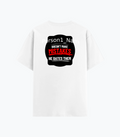 Cotton Stretch T-Shirt | Unisex Fit | 95% Cotton 5% Spandex Blend | Stretchable, Breathable | Adults | Personalized | DTG | Humorous | Humor | Relationships | Everyday | Amusing - DTG Print - back - White - mockup 2