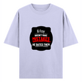 Oversized Standard T-Shirt | Relaxed Fit Unisex | 100% Super Combed Cotton DTG Print | Soft Durable Breathable | Adult | Personalized | DTG | Humorous | Humor | Relationships | Everyday | Amusing - front - Lavender - mockup 1