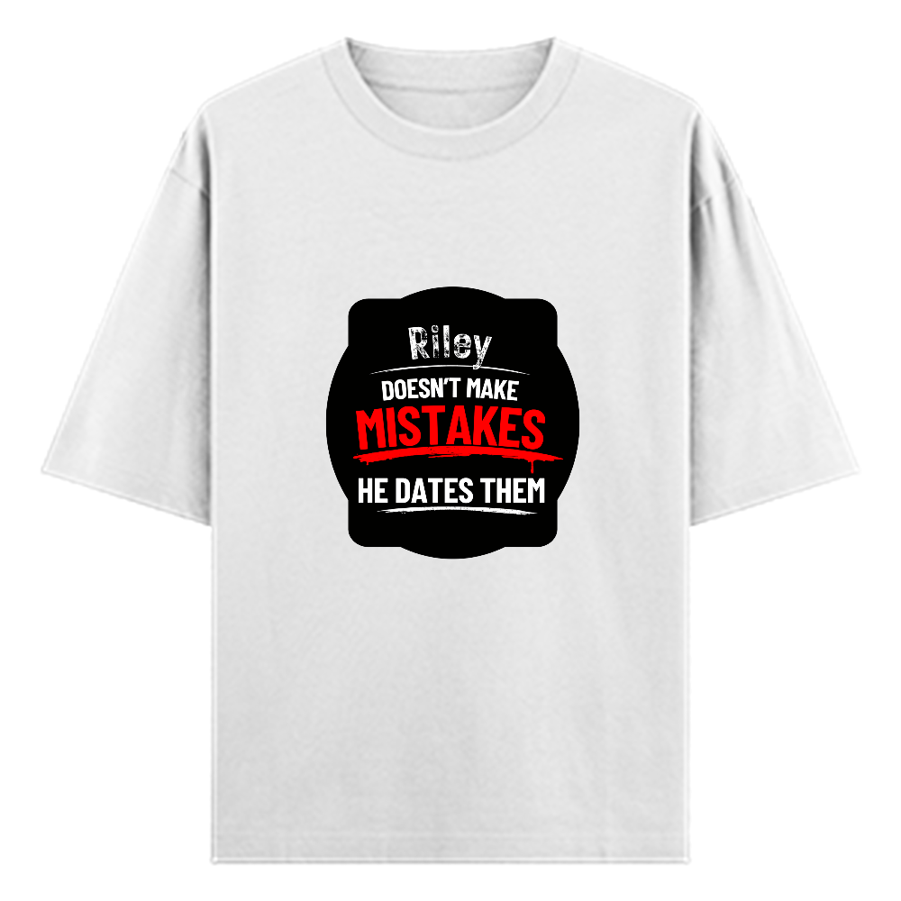 Oversized Standard T-Shirt | Relaxed Fit Unisex | 100% Super Combed Cotton DTG Print | Soft Durable Breathable | Adult | Personalized | DTG | Humorous | Humor | Relationships | Everyday | Amusing - front - White - mockup 1
