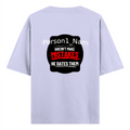 Oversized Standard T-Shirt | Relaxed Fit Unisex | 100% Super Combed Cotton DTG Print | Soft Durable Breathable | Adult | Personalized | DTG | Humorous | Humor | Relationships | Everyday | Amusing - back - Lavender - mockup 2