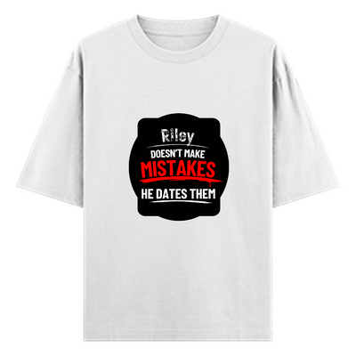 Oversized Classic T-Shirt | Unisex Oversized Fit | 100% Super-Combed Cotton, 240 GSM | Pre-Shrunk, Double-Stitched | Unisex | Personalized | DTG | Humorous | Humor | Relationships | Everyday | Amusing - front - White - mockup 1