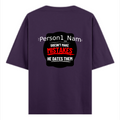 Oversized Classic T-Shirt | Unisex Oversized Fit | 100% Super-Combed Cotton, 240 GSM | Pre-Shrunk, Double-Stitched | Unisex | Personalized | DTG | Humorous | Humor | Relationships | Everyday | Amusing - back - Purple - mockup 2