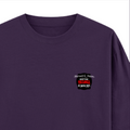 Oversized Classic T-Shirt | Unisex Oversized Fit | 100% Super-Combed Cotton, 240 GSM | Pre-Shrunk, Double-Stitched | Unisex | Personalized | DTG | Humorous | Humor | Relationships | Everyday | Amusing - right pocket - Purple - mockup 4