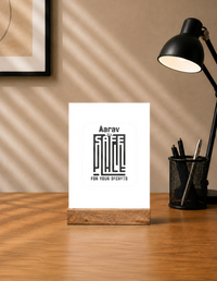 Acrylic Photo Frame | 5x7 Tabletop Display | UV Printed Acrylic & Wood Stand | Personalized Gift & Home Decor | Personalized | Minimalist | Trust | Friendship | Friendship Day