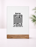 Acrylic Photo Frame | 5x7 Tabletop Display | UV Printed Acrylic & Wood Stand | Personalized Gift & Home Decor | Personalized | Minimalist | Trust | Friendship | Friendship Day - front_1 - mockup 2