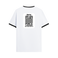 Ringer T-shirt | Unisex | DTG Print | Contrast Trim | Men's, Women's | Personalized | DTG | Minimalist | Trust | Friendship | Friendship Day - back - Black White - mockup 2