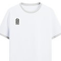 Ringer T-shirt | Unisex | DTG Print | Contrast Trim | Men's, Women's | Personalized | DTG | Minimalist | Trust | Friendship | Friendship Day - right pocket - White Black - mockup 4