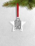Christmas Ornaments | 3x3-inch | Acrylic UV Printed | Lightweight, Waterproof, Fade-Proof, Satin Ribbon | Unisex Adult | Personalized | Minimalist | Trust | Friendship | Friendship Day - front_Star - Star - mockup 2