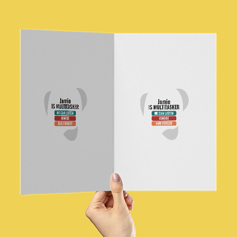 Personalized Graphic Design Accessory with Custom Name - Greeting Cards Printing Accessory