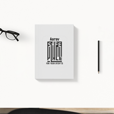 Daily Planner | 3-Month Undated | 300 GSM Cover, 70 GSM Pages, Digital Print | 204 Pages, Soft-Bound, Perfect Binding, Dotted Pages | Unisex | Personalized | Minimalist | Trust | Friendship | Friendship Day - front - White - mockup 1