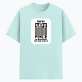 Cotton Stretch T-Shirt | Unisex Adult | 95% Cotton 5% Spandex Blend | 240 GSM, Breathable, Flexible | DTF Print Ready | Personalized | DTF | Minimalist | Trust | Friendship | Friendship Day - front - Mint - mockup 1
