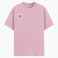 Cotton Stretch T-Shirt | Unisex Adult | 95% Cotton 5% Spandex Blend | 240 GSM, Breathable, Flexible | DTF Print Ready | Personalized | DTF | Minimalist | Trust | Friendship | Friendship Day - right pocket - Light Baby Pink - mockup 4