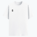 Cotton Stretch T-Shirt | Unisex Adult | 95% Cotton 5% Spandex Blend | 240 GSM, Breathable, Flexible | DTF Print Ready | Personalized | DTF | Minimalist | Trust | Friendship | Friendship Day - right pocket - White - mockup 4