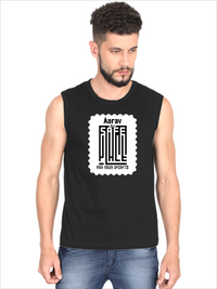 Men's Sleeveless T-Shirt | Regular Fit | 180 GSM Bio-Washed Cotton DTG | Pre-Shrunk, Double Stitched | For Gym & Casual Wear | Personalized | DTG | Minimalist | Trust | Friendship | Friendship Day