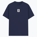 Basic T-Shirt | Unisex Fit, Sizes XS-2XL | 180 GSM Poly-Cotton Blend, DTF Ready | Bio-Wash, Silicon Finish, Durable Stitching | Adults | Personalized | DTF | Minimalist | Trust | Friendship | Friendship Day - front - Navy Blue - mockup 1