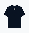 Basic T-Shirt | Unisex Fit, Sizes XS-2XL | 180 GSM Poly-Cotton Blend, DTF Ready | Bio-Wash, Silicon Finish, Durable Stitching | Adults | Personalized | DTF | Minimalist | Trust | Friendship | Friendship Day - back - Navy melange - mockup 2