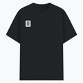 Basic T-Shirt | Unisex Fit, Sizes XS-2XL | 180 GSM Poly-Cotton Blend, DTF Ready | Bio-Wash, Silicon Finish, Durable Stitching | Adults | Personalized | DTF | Minimalist | Trust | Friendship | Friendship Day - right pocket - Black melange - mockup 4