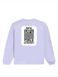 Oversized Sweatshirt | Roomy Relaxed Fit | 400 GSM Cotton Blend | Pre-Shrunk Drop Shoulder | Unisex Adult | Personalized | DTG | Minimalist | Trust | Friendship | Friendship Day - back - Lavender - mockup 2
