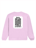 Oversized Sweatshirt | Roomy Relaxed Fit | 400 GSM Cotton Blend | Pre-Shrunk Drop Shoulder | Unisex Adult | Personalized | DTG | Minimalist | Trust | Friendship | Friendship Day - back - Light Baby Pink - mockup 2