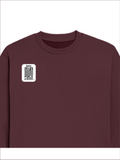 Oversized Sweatshirt | Roomy Relaxed Fit | 400 GSM Cotton Blend | Pre-Shrunk Drop Shoulder | Unisex Adult | Personalized | DTG | Minimalist | Trust | Friendship | Friendship Day - right pocket - Maroon - mockup 4