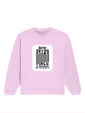 Oversized Sweatshirt | Roomy Relaxed Fit | 400 GSM Cotton Blend | Pre-Shrunk Drop Shoulder | Unisex Adult | Personalized | DTF | Minimalist | Trust | Friendship | Friendship Day - front - Light Baby Pink - mockup 1